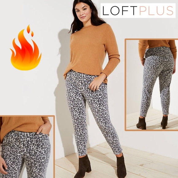 loft leopard jeans